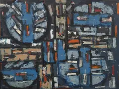 Roger Kemp, Untitled (Choreography), synthetic polymer paint on masonite