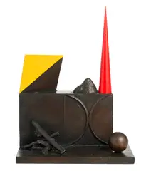 Untitled by Peter D. Cole, 1990, bronze with enamel, sold Mar 2023