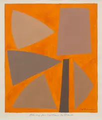 Study for 'Mellow Yellow' by John Coburn, 1987, synthetic polymer paint and gouache on paper, sold Mar 2023