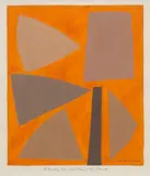 John Coburn, Study for 'Mellow Yellow', 1987, synthetic polymer paint and gouache on paper