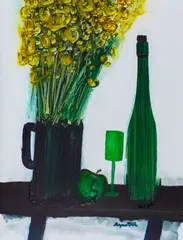 Stanislav Rapotec, Untitled (Still Life), oil on board