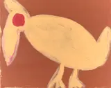 Peggy Napangardi Jones, (Bird), 1998, acrylic on canvas