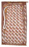 Hamish Karrkarrhba, Kun-madj dilly bag, ochre on bark
