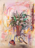 Geoffrey Proud, Flowers and Mirror - Late Afternoon