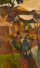 Ken Gilroy, Walk at Pearl Beach, 1992, oil on canvas