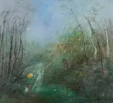 David Boyd, The Visitors, oil on canvas