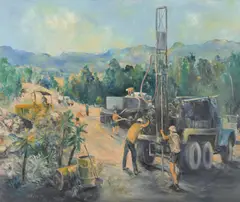 Hugh Sawrey, Seismic Exploration in Kogan Country, 1962, oil on canvas