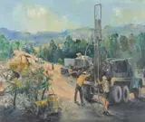 Hugh Sawrey, Seismic Exploration in Kogan Country, 1962, oil on canvas