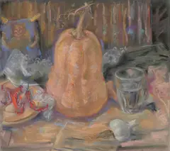 Janet Dawson, Butternut Pumpkin, pastel on paper