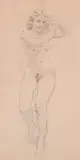 Doreen by Norman Lindsay, pencil on paper, sold May 2023