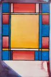 Abstract Patterns by Charles Blackman, oil on canvas on board, offered Nov 2022