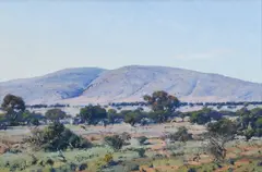 Winter Grazing by Warwick Fuller, 1992, oil on board, sold Nov 2022