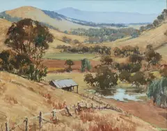 Frank Spears, Valley Farm (Near Camden), oil on board