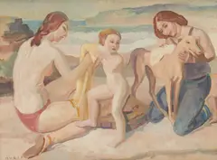 Arthur Murch, Family Group, c.1950, oil on board