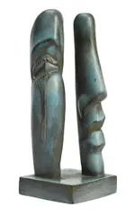 Terry Stringer, (Double Figure Profiles), 2001, patinated bronze, ed. 4/5