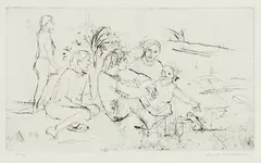 Fred Williams, Picnic at Yellingbo, 1966, etching ed. 5/12