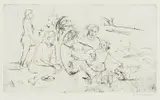 Fred Williams, Picnic at Yellingbo, 1966, etching ed. 5/12