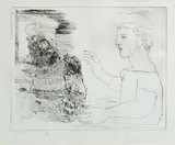 Pablo Picasso, Deux buveurs Catalans, from La Suite Vollard, 1934, etching, total edition of 310