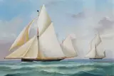 Antonio de Simone the Elder, La Corsa, 1881, gouache on paper