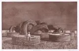Jeffrey Smart, The Cable Coils, 2001, aquatint etching, ed. 41/80