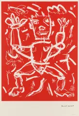David Larwill, Cardinal Red, linocut, ed. A/P