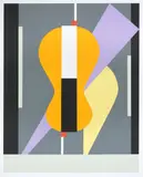 Robert Jacks, Yellow Guitar - Cello, 2006, screenprint, ed. P/P
