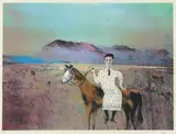 Sidney Nolan, Steve Hart Dressed as a Girl, 1970-71, screenprint, ed. 3/60