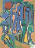 Dick Watkins, Three Figures, 1984, oil on canvas