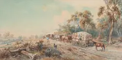 James Alfred Turner, Bullock Team, 1891, watercolour on paper