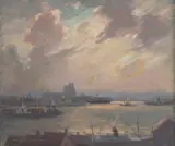 James Ranalph Jackson, Evening Light from Observatory Hill, Sydney Harbour