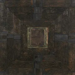 Reincarnation by Huang Gang, mixed media on board, sold Oct 2022
