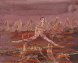 Rite of Spring by Sidney Nolan, 1967, mixed media on paper, sold Oct 2022