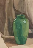 Vida Lahey, The Green Vase, watercolour on paper