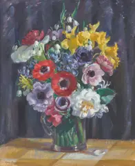 Nora Heysen, Spring Flowers, 1950, oil on canvas laid on board