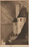 Jessie Traill, The Tower Carcassonne Night, 1927, aquatint and etching, ed. 3/25