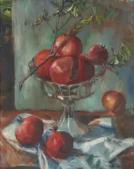 Margaret Olley, Pomegranates, 1965, oil on board