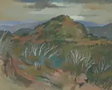 Anne Montgomery, Landscape, Mt Hotham, gouache on paper