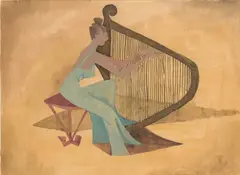 Dorothy Braund, The Recital, c.1960, watercolour on paper