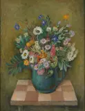 Anne Montgomery, Mountain Wildflowers, oil on board