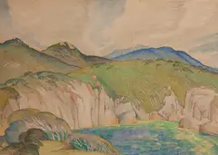Anne Montgomery, Untitled (Wilson's Prom), watercolour and pencil on linen