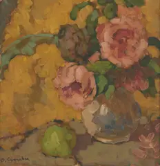 Peggy Crombie, Still Life, oil on canvasboard