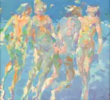Jacqueline Hick, Blue Pool, oil on board