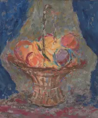 Sybil Craig, Fruit Basket, mixed media on paper