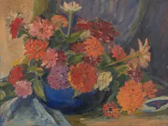 Dorothea Francis, Flower Piece, oil on board