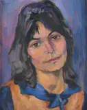 Lina Bryans, Portrait of Frederike, 1964, oil on canvasboard