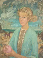Phyl Waterhouse, Pelly at Mount Eliza, oil on board