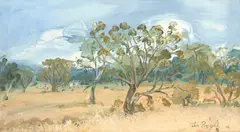 Landscape by Celia Perceval, 1976, oil on canvas, sold Oct 2022