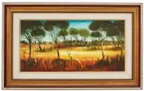 Menindee District by Pro Hart, oil on board, sold Sep 2022