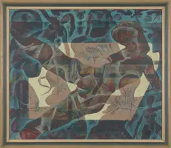 Rod Milgate, (Fantasy) Friends, 1975, encaustic and oil on board