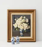 Alan Douglas Baker, White Roses, oil on board